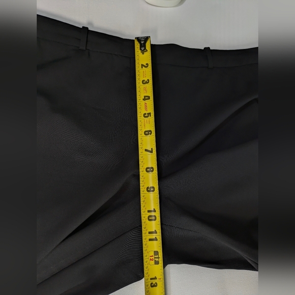 Hugo Boss Women's Size 10 Black Wool Stretchy Blend Slim Straight Pants Luxury - Picture 5 of 11